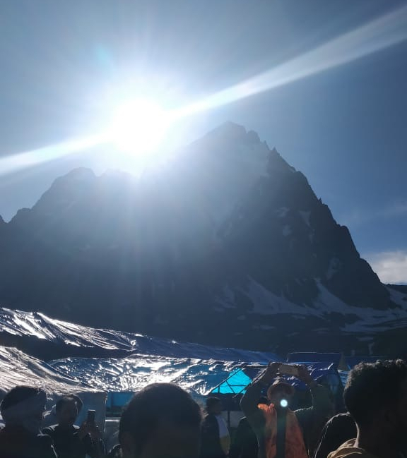 Morning view of Manimahesh peak
